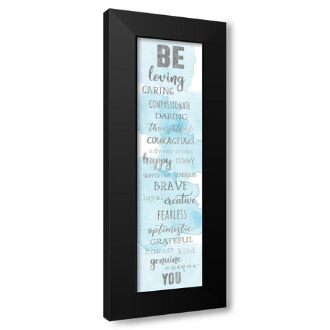Be You Black Modern Wood Framed Art Print with Double Matting by CAD DESIGNS