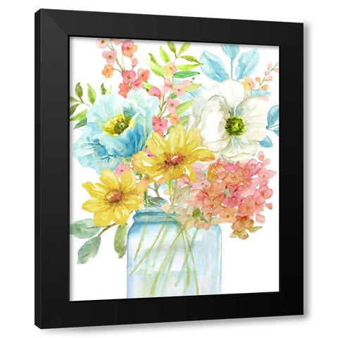 Summer Fresh I Black Modern Wood Framed Art Print with Double Matting by Nan