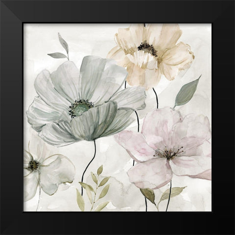 Garden Grays Black Modern Wood Framed Art Print by Robinson, Carol
