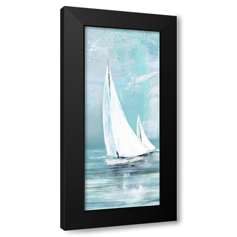 Soft Sail II Black Modern Wood Framed Art Print with Double Matting by Knutsen, Conrad
