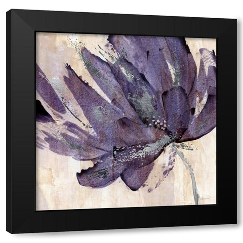 Purple Jewel Black Modern Wood Framed Art Print with Double Matting by Craven, Katrina