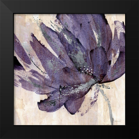 Purple Jewel Black Modern Wood Framed Art Print by Craven, Katrina
