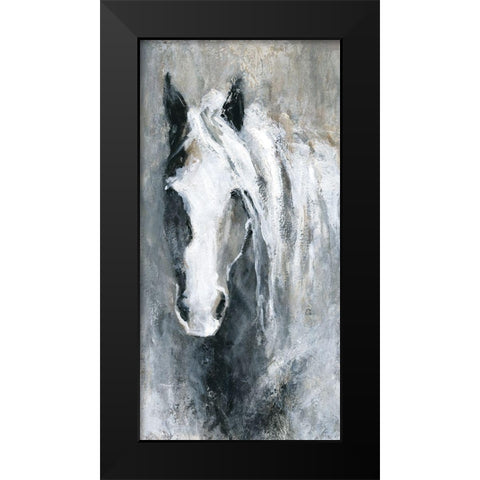Morning Greeting Black Modern Wood Framed Art Print by Robinson, Carol