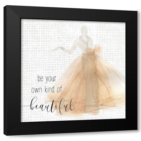 Be Beautiful Black Modern Wood Framed Art Print with Double Matting by Robinson, Carol