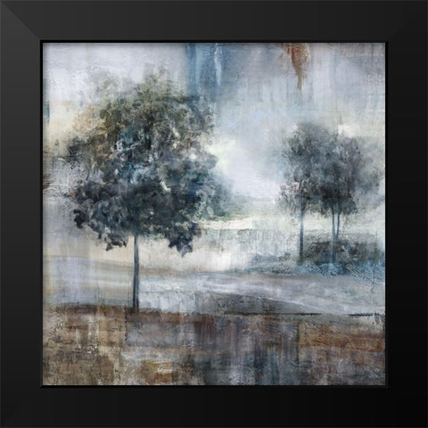 Shades of Gray Black Modern Wood Framed Art Print by Nan