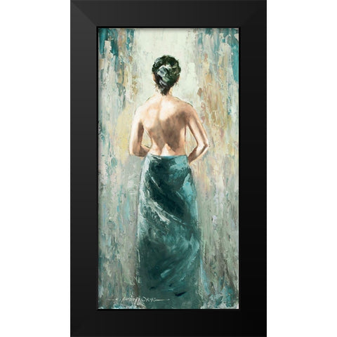 Demure I Black Modern Wood Framed Art Print by Orme, E. Anthony