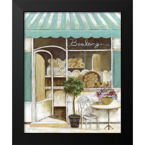 Boulangerie Black Modern Wood Framed Art Print by Tava Studios