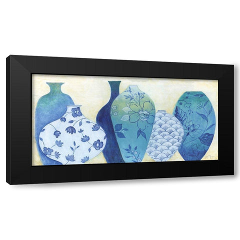 Chinoiserie Home Black Modern Wood Framed Art Print with Double Matting by Tava Studios