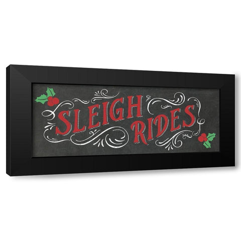 Sleigh Rides Black Modern Wood Framed Art Print by Murray, Amanda