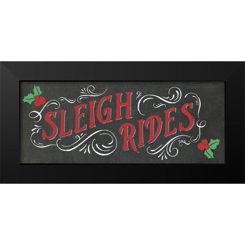 Sleigh Rides Black Modern Wood Framed Art Print by Murray, Amanda