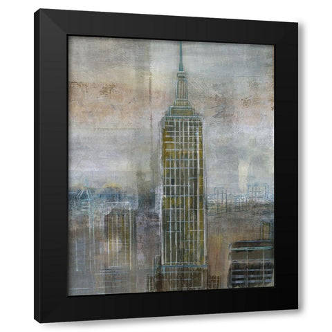 Empire City Black Modern Wood Framed Art Print with Double Matting by Nan