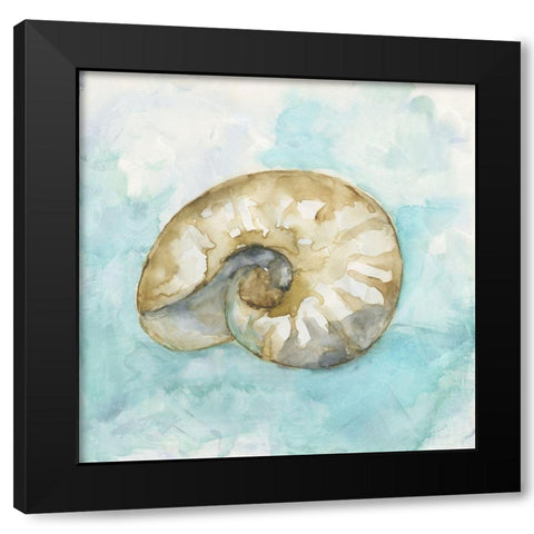 Biscayne Treasure II Black Modern Wood Framed Art Print by Nan