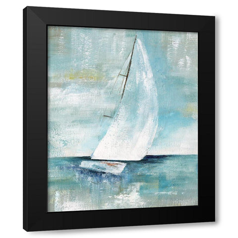 Come Sailing I Black Modern Wood Framed Art Print by Nan