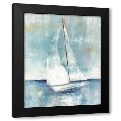 Come Sailing I Black Modern Wood Framed Art Print by Nan