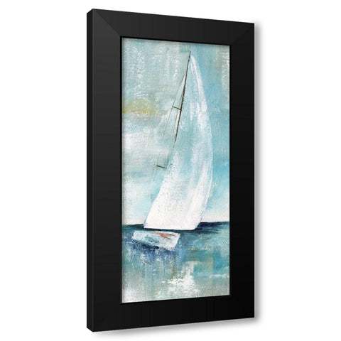 Simply Sailing I Black Modern Wood Framed Art Print with Double Matting by Nan