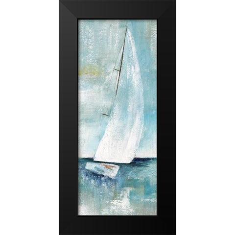 Simply Sailing I Black Modern Wood Framed Art Print by Nan