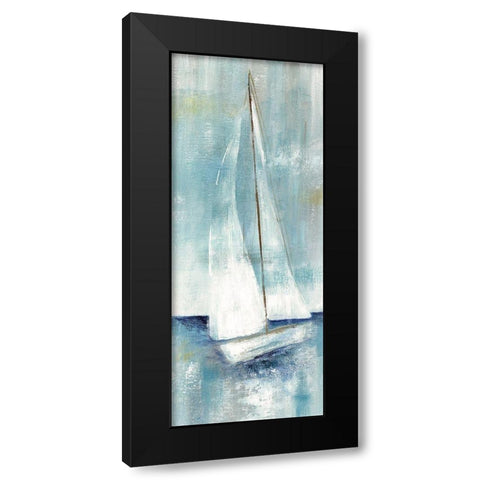 Simply Sailing II Black Modern Wood Framed Art Print with Double Matting by Nan