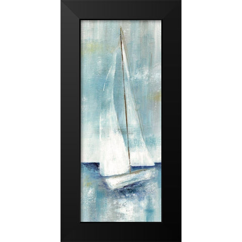 Simply Sailing II Black Modern Wood Framed Art Print by Nan