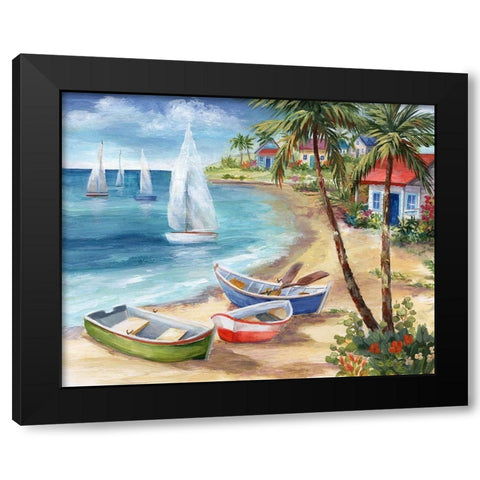 Antiqua Holiday Black Modern Wood Framed Art Print with Double Matting by Nan