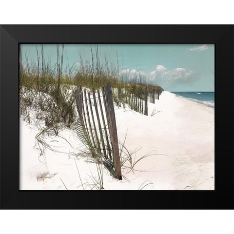 Cape Beach Black Modern Wood Framed Art Print by Nan