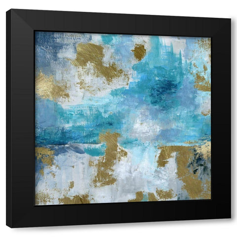 Blue Bombay Black Modern Wood Framed Art Print by Craven, Katrina