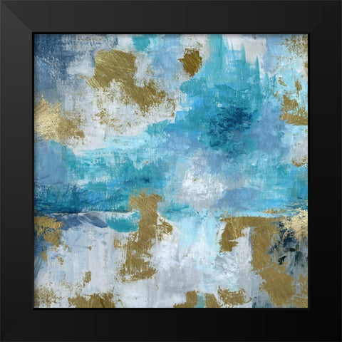 Blue Bombay Black Modern Wood Framed Art Print by Craven, Katrina