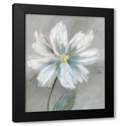 Simple Flower I Black Modern Wood Framed Art Print with Double Matting by Nan