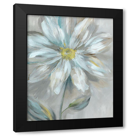 Simple Flower II Black Modern Wood Framed Art Print with Double Matting by Nan