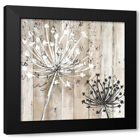 Farmhouse Fluff Black Modern Wood Framed Art Print by Craven, Katrina