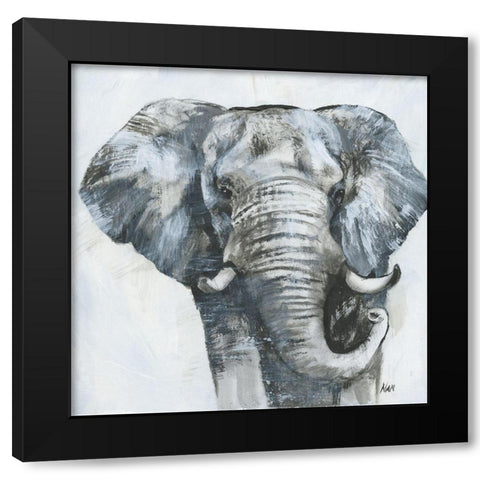 Masai Moment Black Modern Wood Framed Art Print with Double Matting by Nan