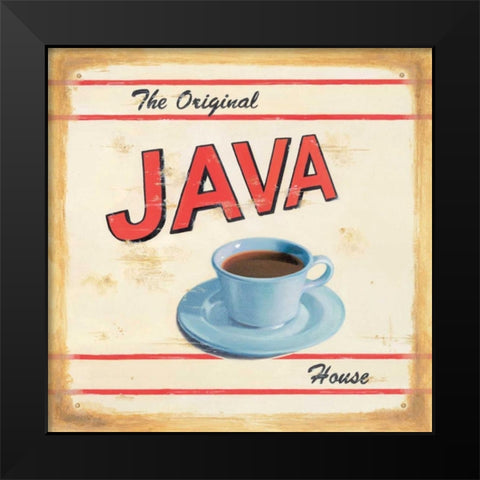 Orig Java House Black Modern Wood Framed Art Print by Alderson, Lisa