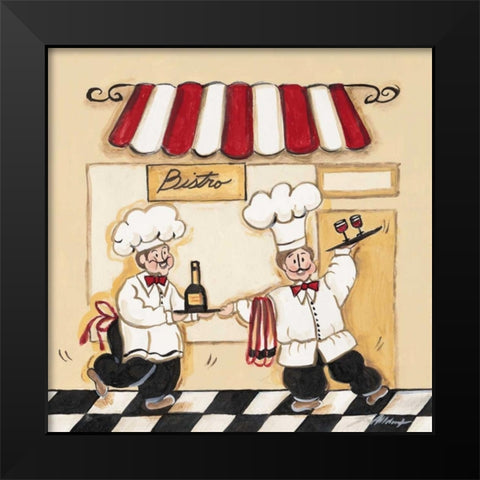 Bistro Black Modern Wood Framed Art Print by Alldredge, Joy