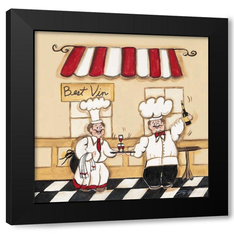 Best Vin Black Modern Wood Framed Art Print by Alldredge, Joy