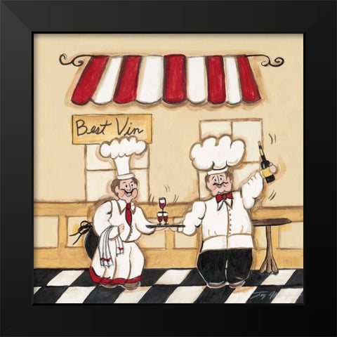 Best Vin Black Modern Wood Framed Art Print by Alldredge, Joy