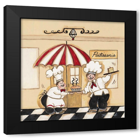Patisserie Black Modern Wood Framed Art Print by Alldredge, Joy