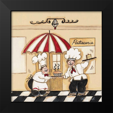 Patisserie Black Modern Wood Framed Art Print by Alldredge, Joy