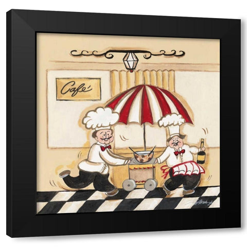 Cafe Black Modern Wood Framed Art Print with Double Matting by Alldredge, Joy