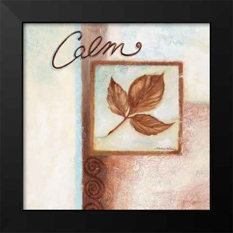 Calm Black Modern Wood Framed Art Print by Woods, Maria