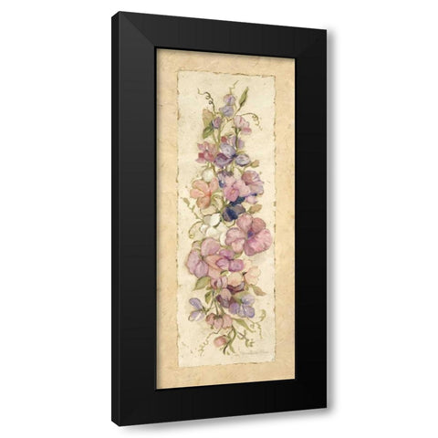 Sweetpeas for Annabelle I Black Modern Wood Framed Art Print by Olson, Charlene