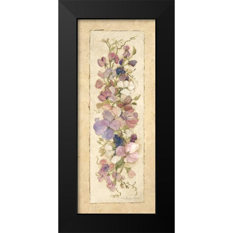 Sweetpeas for Annabelle II Black Modern Wood Framed Art Print by Olson, Charlene