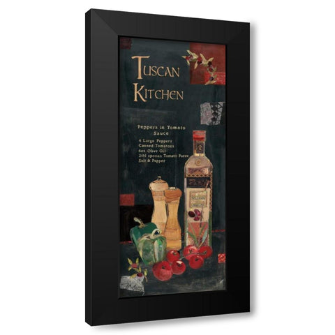 Peppers in Tomato Sauce Black Modern Wood Framed Art Print by Pope, Kate and Elizabeth