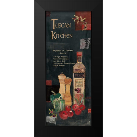 Peppers in Tomato Sauce Black Modern Wood Framed Art Print by Pope, Kate and Elizabeth