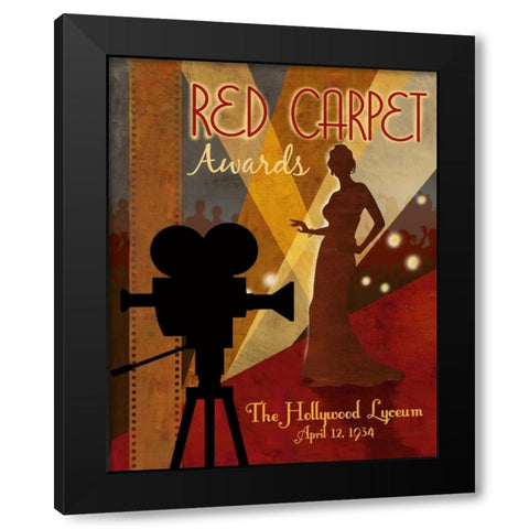 Red Carpet Awards Black Modern Wood Framed Art Print with Double Matting by Knutsen, Conrad