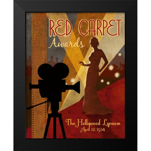 Red Carpet Awards Black Modern Wood Framed Art Print by Knutsen, Conrad