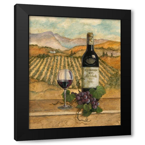 Merlot Black Modern Wood Framed Art Print by Olson, Charlene