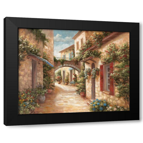 Italiano Villagio II Black Modern Wood Framed Art Print with Double Matting by Nan