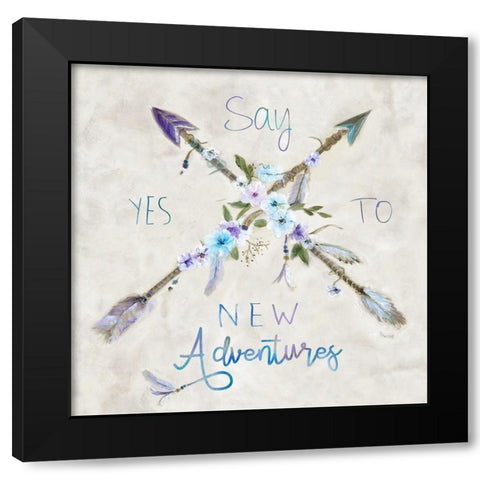Boho Arrow Black Modern Wood Framed Art Print by Dunlap, Marilyn