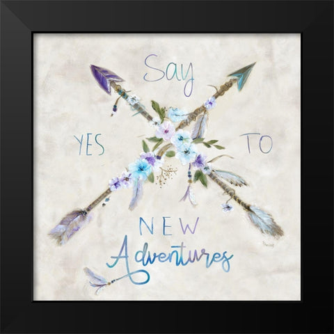 Boho Arrow Black Modern Wood Framed Art Print by Dunlap, Marilyn