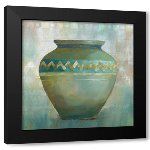 Jade Vessel Black Modern Wood Framed Art Print with Double Matting by Nan