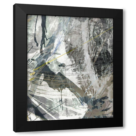 white Noise I Black Modern Wood Framed Art Print with Double Matting by Butler, John